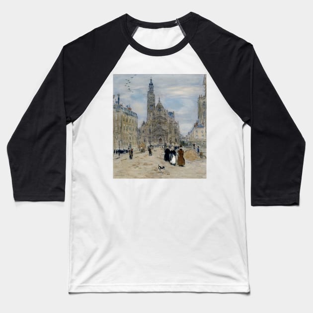 Saint-Etienne-du-Mont, Paris by Jean-Francois Raffaelli Baseball T-Shirt by Classic Art Stall